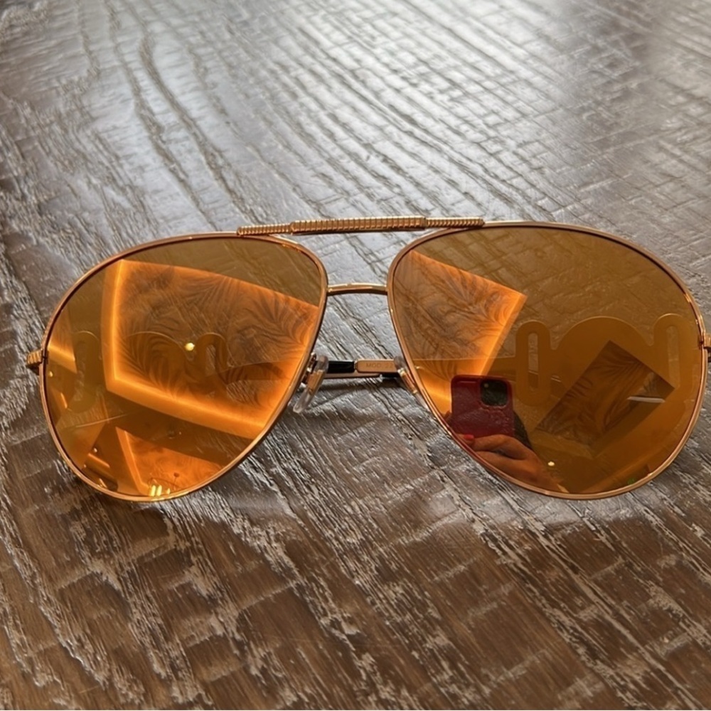 Versace 100% Authentic Gold Aviator Sunglasses